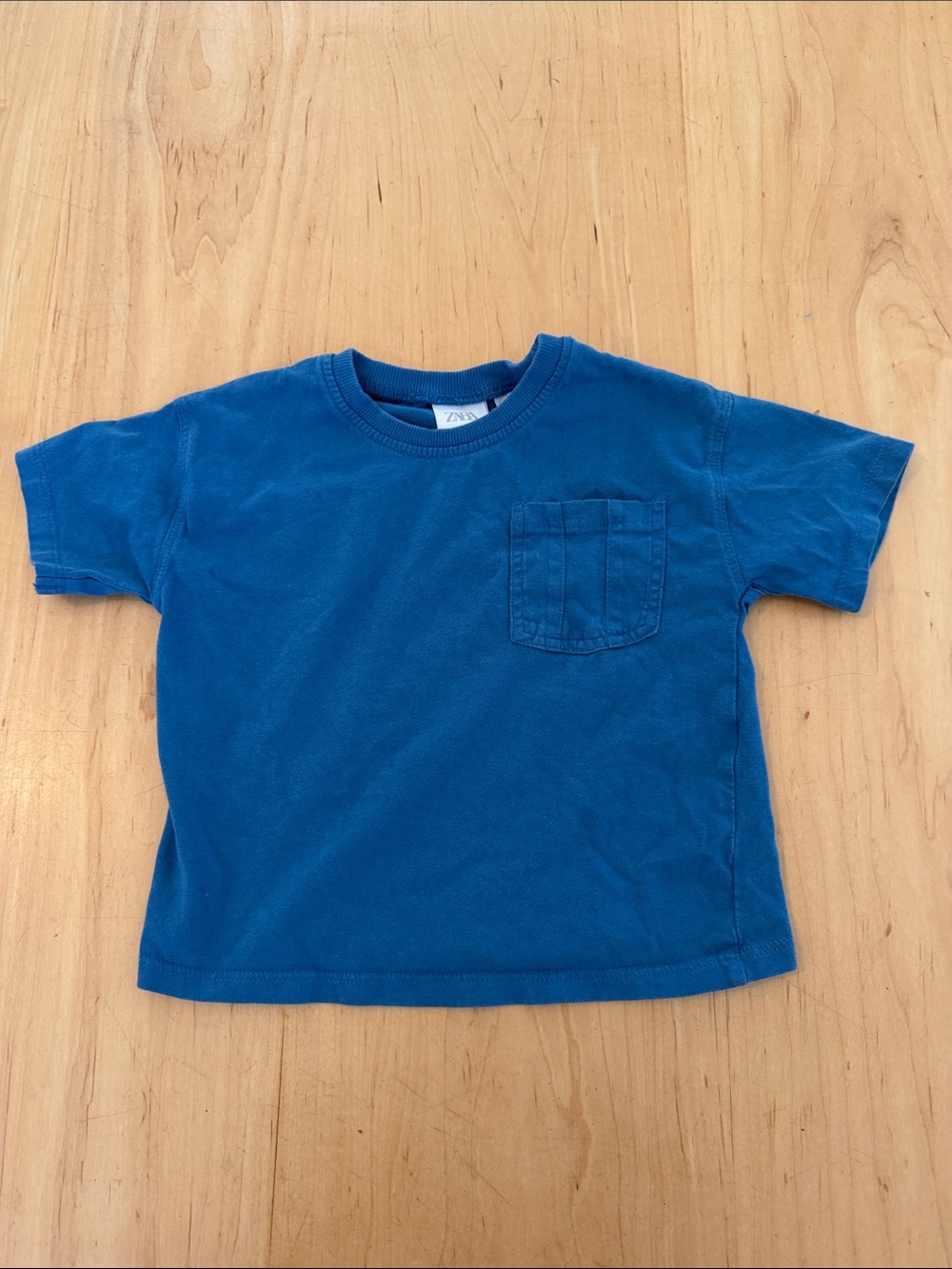 Zara Royal Blue Short-Sleeve Pocket Tee for Kids